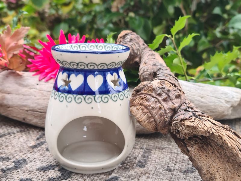 Duftstövchen, Aromalampe, Höhe 11 cm, White Valentine