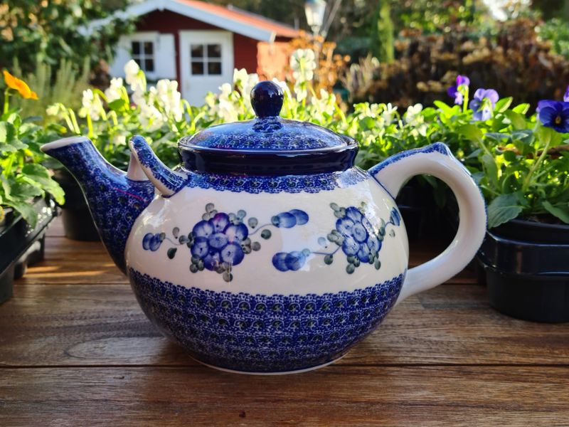 Teekanne / Kaffeekanne mit Doppelgriff 2000 ml Bunzlauer Keramik – Ceramika Artystyczna - Gewicht 1,4 kg - Form 444 - Collection Tradition 9