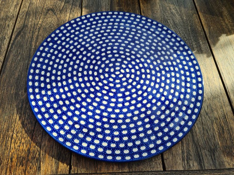 Großer Servierteller / Pizzateller aus Bunzlauer Keramik – Ø 33 cm – handgefertigt von Ceramika Artystyczna - Tradition 4