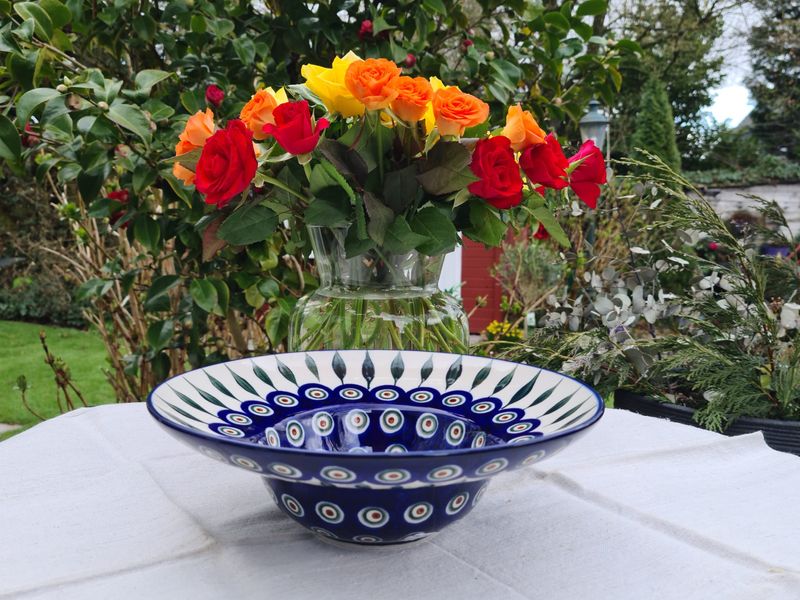 Große Schale / Pastateller aus Bunzlauer Keramik – Ø 25 cm – Ceramika Artystyczna – vielseitige Servierschale für Pasta, Salat, Dessert und Obst - Tradition 10