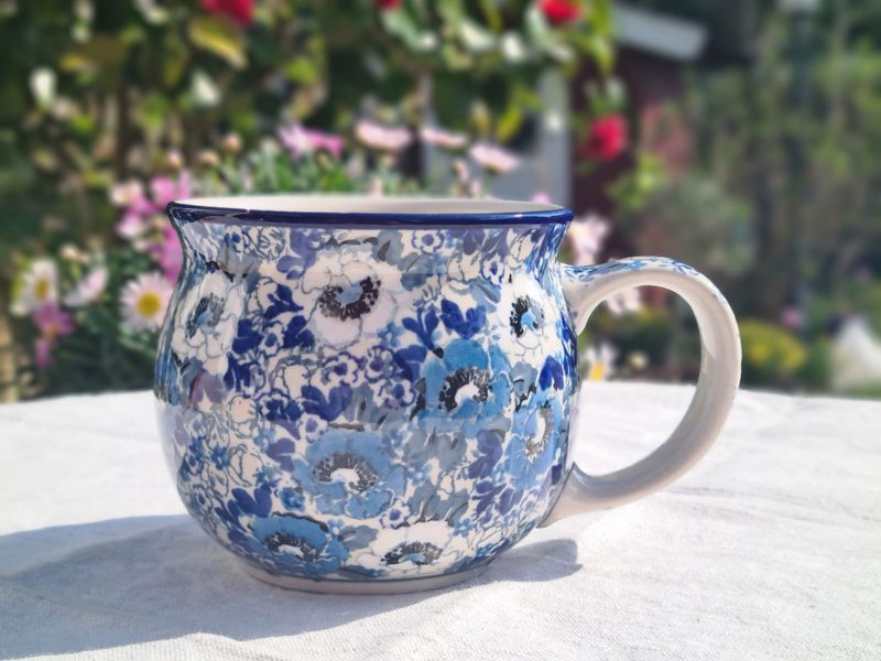 Maxitasse XXXL aus Bunzlauer Keramik – 500 ml Trinkgenuss – Ceramika Artystyczna – große Tasse für Trinkschokolade, Kaffee & Tee - Starzik Unikat