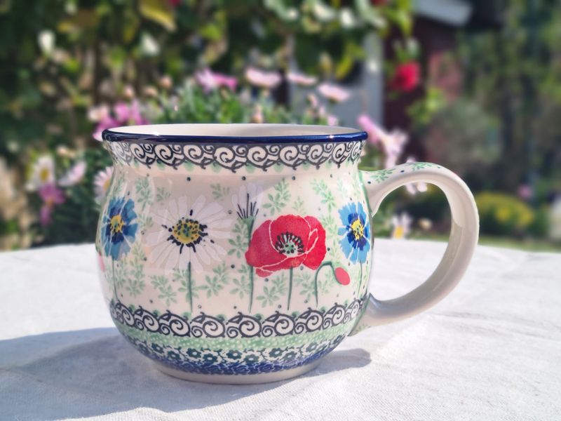 Maxitasse XXXL aus Bunzlauer Keramik – 500 ml Trinkgenuss – Ceramika Artystyczna – große Tasse für Trinkschokolade, Kaffee & Tee - Starzyk M. Unikat