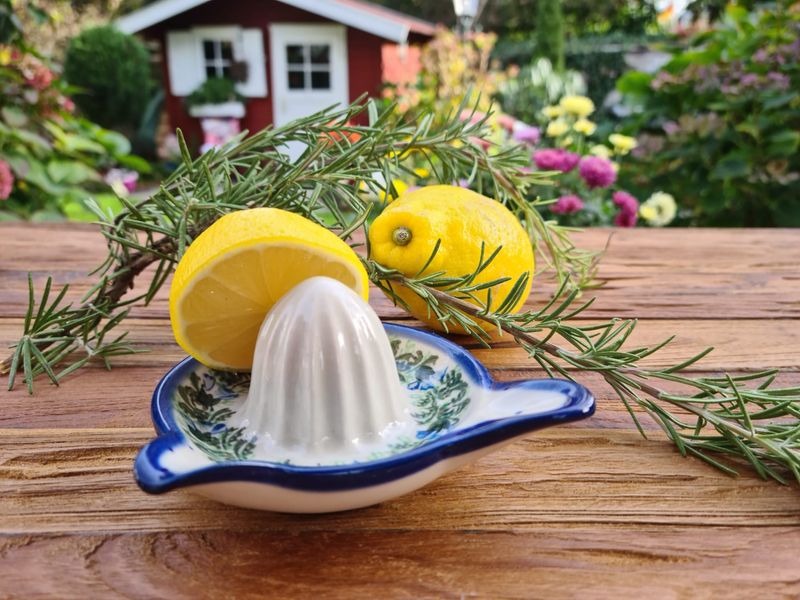 Kleine Zitronenpresse aus Bunzlauer Keramik – 12 cm- – Ceramika Artystyczna – praktische Saftpresse für frische Zitrusaromen - Tradition 7