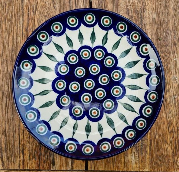 Flacher Teller 19,5 cm – Bunzlauer Keramik – Ceramika Artystyczna – Vielseitiger Teller für Frühstück, Kuchen, Müsli, Salat & mehr - Tradition 10