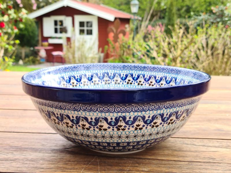 Große Schale 19,5 x 9 cm - max. 1.300 ml – Bunzlauer Keramik – Ceramika Artystyczna – Servierschale, Beilagenschüssel & Obstschale - Marrakesh