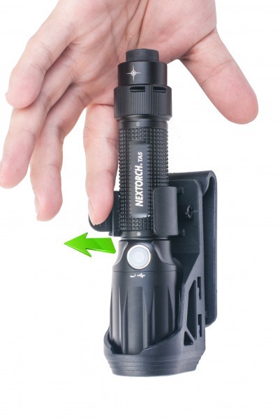 NEXTORCH V5 Tactical Taschenlampen Holster - 360 Grad drehbar, Schnellverschluss, Gürtelclip NEXTORCH V5 Tactical Taschenlampen Holster - 360 Grad drehbar, Schnellverschluss, Gürtelclip