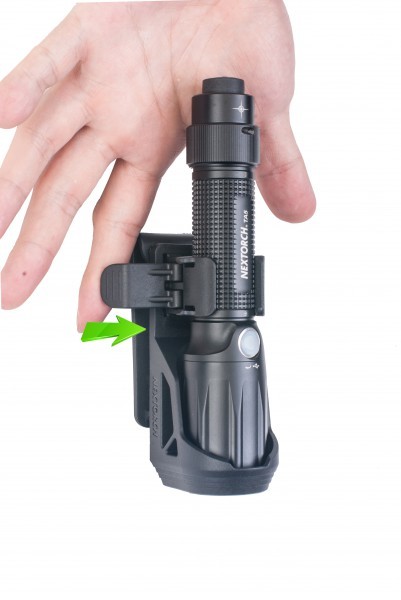NEXTORCH V5 Tactical Taschenlampen Holster - 360 Grad drehbar, Schnellverschluss, Gürtelclip NEXTORCH V5 Tactical Taschenlampen Holster - 360 Grad drehbar, Schnellverschluss, Gürtelclip