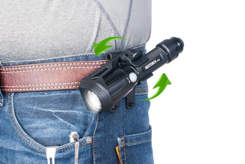 NEXTORCH V5 Tactical Taschenlampen Holster - 360 Grad drehbar, Schnellverschluss, Gürtelclip NEXTORCH V5 Tactical Taschenlampen Holster - 360 Grad drehbar, Schnellverschluss, Gürtelclip