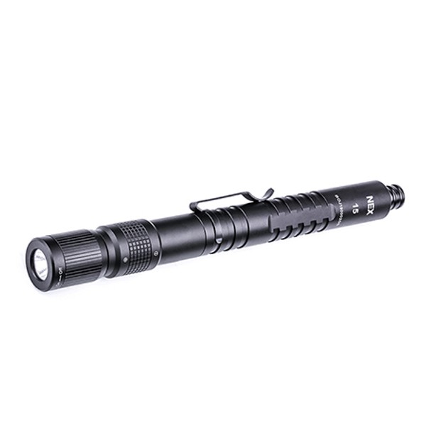 NEX N15L WALKER Ausziehbarer Einsatzstock leicht - 202g, 15" - 378 mm integrierter LED Taschenlampe 100 Lumen ohne Akku NEX N15L WALKER Ausziehbarer Einsatzstock leicht - 202g, 15" - 378 mm integrierter LED Taschenlampe 100 Lumen ohne Akku