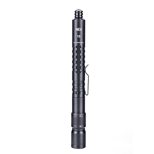 NEX N15L WALKER Ausziehbarer Einsatzstock leicht - 202g, 15" - 378 mm integrierter LED Taschenlampe 100 Lumen ohne Akku NEX N15L WALKER Ausziehbarer Einsatzstock leicht - 202g, 15" - 378 mm integrierter LED Taschenlampe 100 Lumen ohne Akku