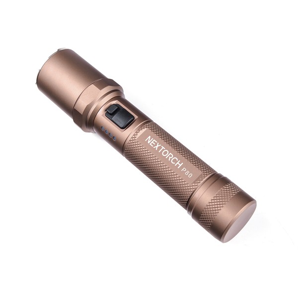 NEXTORCH P80 SONDEREDITION WOLF-BRAUN 1.600 Lumen Einsatz LED Taschenlampe, USB-C Akkuladefunktion, Glasbrecher aus Nano-Keramik NEXTORCH P80 SONDEREDITION WOLF-BRAUN 1.600 Lumen Einsatz LED Taschenlampe, USB-C Akkuladefunktion, Glasbrecher aus Nano-Keramik