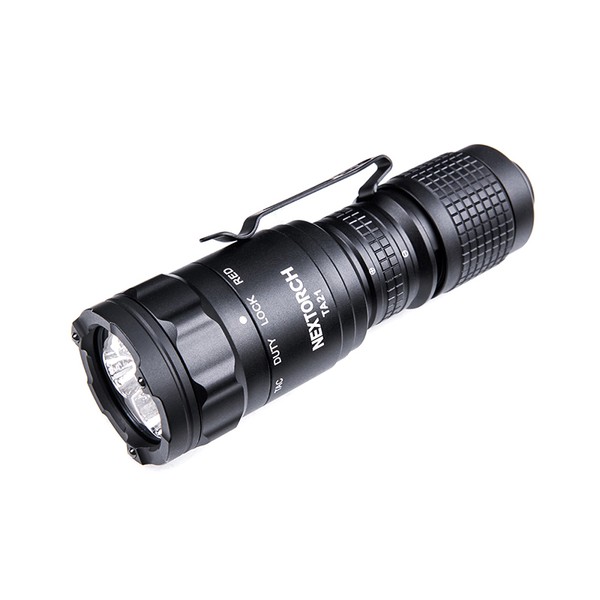 NEXTORCH TA21 Tactical LED Flashlight, 1300 lumens white, 150 lumens red, head with nano-ceramic glass breaker, strobe function, incl. FR-1 ring NEXTORCH TA21 Tactical LED Flashlight, 1300 lumens white, 150 lumens red, head with nano-ceramic glass breaker, strobe function, incl. FR-1 ring