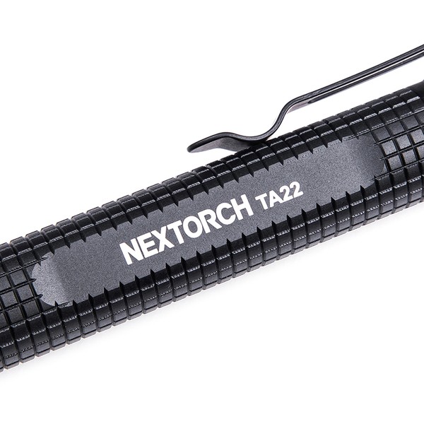 NEXTORCH TA22 - Slim Line Tactical LED pen torch, 850 lumen, head with nano ceramic glass breaker, strobe function NEXTORCH TA22 - Slim Line Tactical LED pen torch, 850 lumen, head with nano ceramic glass breaker, strobe function