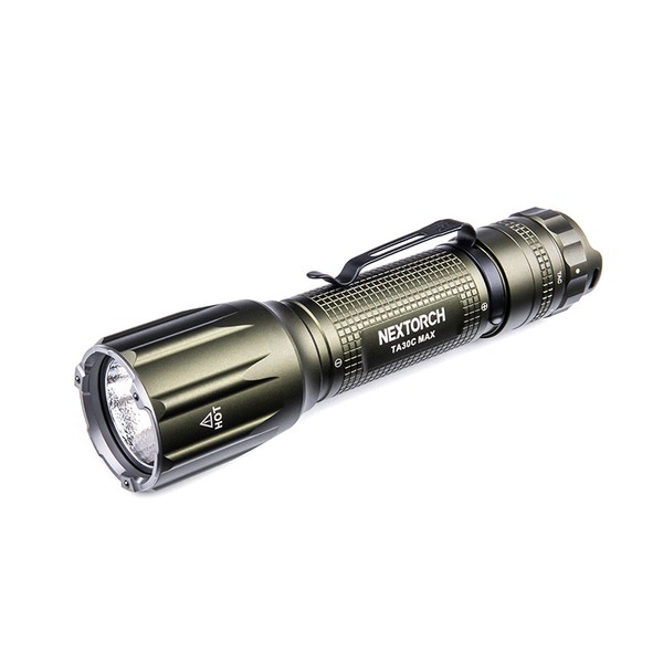 NEXTORCH TA30C MAX (CG) in Carbon Green - 3000 Lumen Taktische LED Taschenlampe - Nano Keramik Glasbrecher - Stroboskopfunktion NEXTORCH TA30C MAX (CG) in Carbon Green - 3000 Lumen Taktische LED Taschenlampe - Nano Keramik Glasbrecher - Stroboskopfunktion