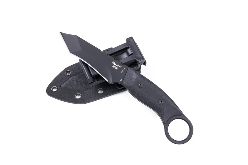 NEXKUT Taktikmesser-Set TUHON mit Kydex-Holster, D2 Stahl mit schwarzer Titan Beschichtung NEXKUT Taktikmesser-Set TUHON mit Kydex-Holster, D2 Stahl mit schwarzer Titan Beschichtung