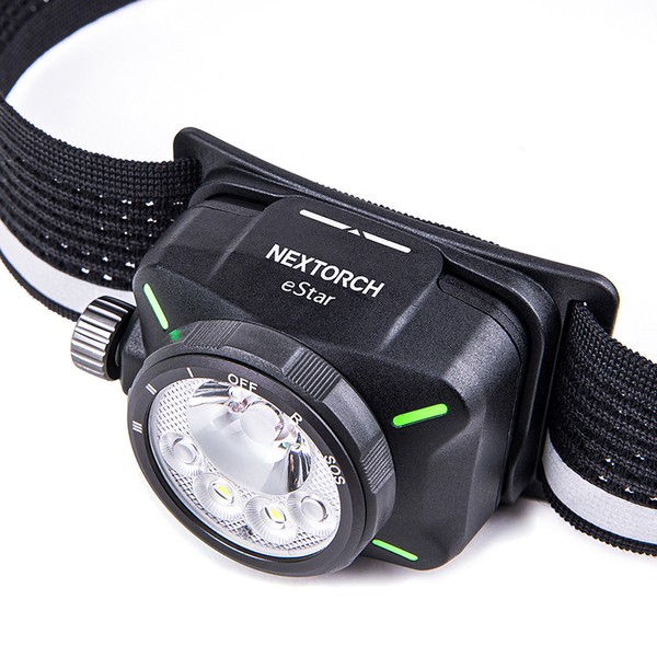 NEXTORCH eStar - Ultraleichte, wiederaufladbare LED-Stirnlampe mit 1300 Lumen, mehreren Lichtquellen und 2 Akkus NEXTORCH eStar - Ultraleichte, wiederaufladbare LED-Stirnlampe mit 1300 Lumen, mehreren Lichtquellen und 2 Akkus