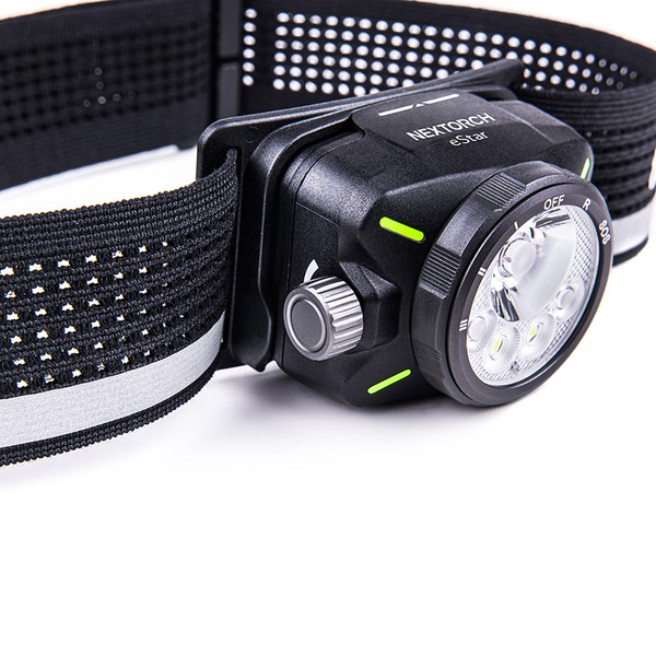 NEXTORCH eStar - Ultraleichte, wiederaufladbare LED-Stirnlampe mit 1300 Lumen, mehreren Lichtquellen und 2 Akkus NEXTORCH eStar - Ultraleichte, wiederaufladbare LED-Stirnlampe mit 1300 Lumen, mehreren Lichtquellen und 2 Akkus