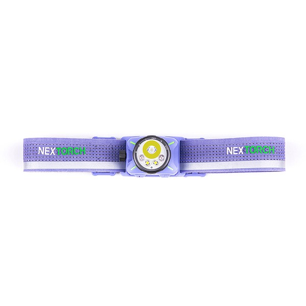 NEXTORCH eStar - Ultraleichte, wiederaufladbare LED-Stirnlampe mit 1300 Lumen, mehreren Lichtquellen und 2 Akkus. Farbe: Violett NEXTORCH eStar - Ultraleichte, wiederaufladbare LED-Stirnlampe mit 1300 Lumen, mehreren Lichtquellen und 2 Akkus. Farbe: Violett