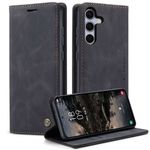 CASEME 013 Series Hülle von vorne und hinten und seitlich aufgeklappt nach vorne per Stand-Funktion in Schwarz für Galaxy S25 FE