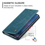 CASEME 013 Series Hülle halb geöffnet und mit bildhaftem Magneten in Blau für Galaxy S25 FE