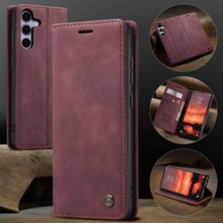 H130SA394A-CASEME-Handy-Tasche-fuer-Samsung-Galaxy-S25-FE-Wallet-013-Series-Huelle-Klapp-Etui_46.jpg CASEME 013 Series Hülle schräg von vorne und von hinten mit 3 vorteilhaften Perspektiven an der rechten Seite untereinander in Rot für Galaxy S25 FE