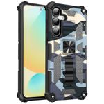 Hybrid Outdoor Hülle von hinten und dahinter versetzt von vorne in Camouflage Hellblau für Galaxy S25 FE