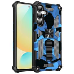 H506SA238A-Outdoor-Huelle-fuer-Samsung-Galaxy-S25-FE-Camouflage-Shockproof-Schutz-Armor-Cover_3.jpg Hybrid Outdoor Hülle von hinten und dahinter versetzt von vorne in Camouflage Blau für Galaxy S25 FE