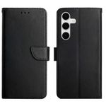 Lederhülle von vorne und hinten in Schwarz für Galaxy S25 FE