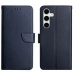 Lederhülle von vorne und hinten in Blau für Galaxy S25 FE