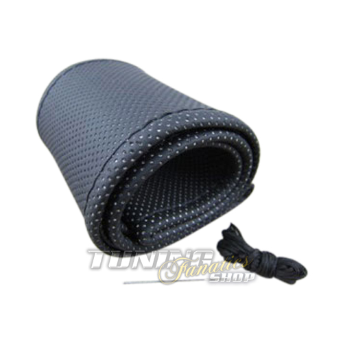 PREMIUM Kunstleder Lenkradbezug 37-39cm zum Schnüren SCHWARZ viele Fahrzeuge
