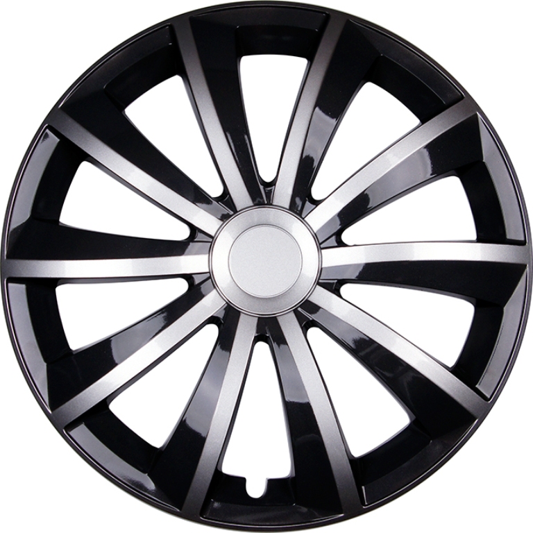 4x PREMIUM  Radkappen Radzierblenden Gral 15 ZOLL in Silber Schwarz