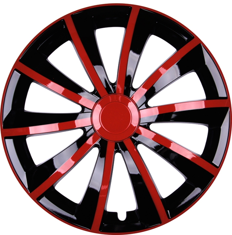 4x PREMIUM  Radkappen Radzierblenden Blenden Gral 15 ZOLL #53 Rot Schwarz