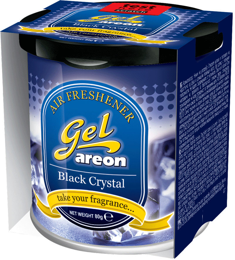 12x Original Areon Gel CAN Duftdose Duftbaum Lufterfrischer DECKEL Black Crystal