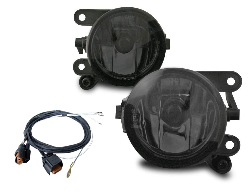 2x Nebelscheinwerfer NSW Klarglas SCHWARZ Kabelbaum HB4 für VW Scirocco III 3