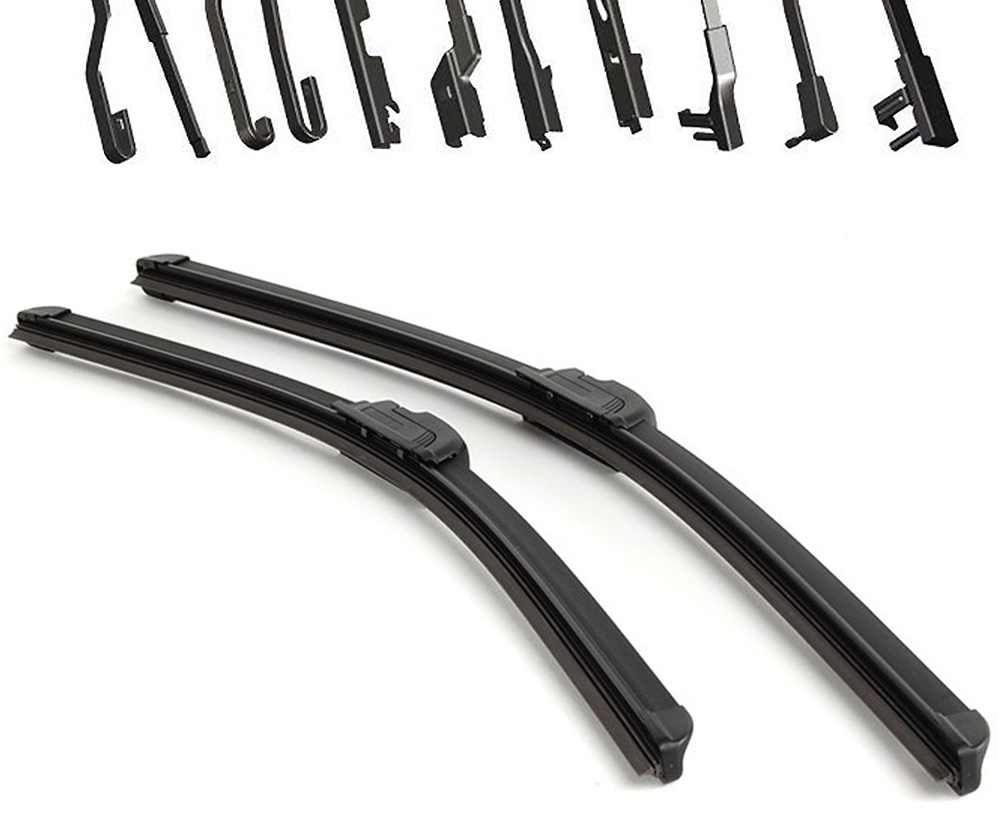 2x ULTRA / FLAT Scheibenwischer Wischerblatt GELENKLOS + EASY-CLIP in 530/475mm