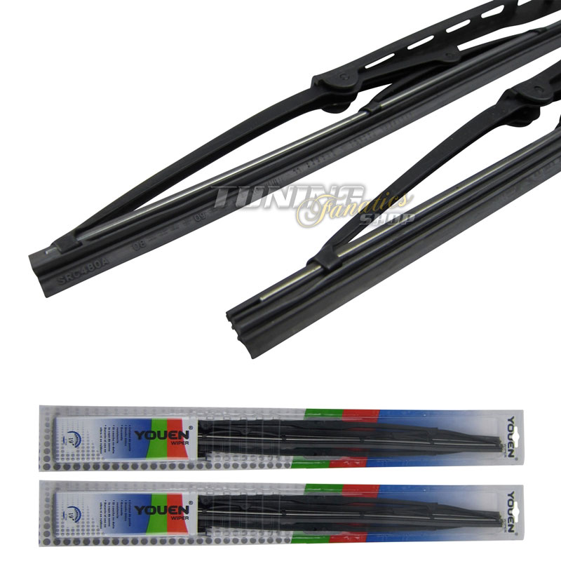 2x Premium CLASSIC Scheibenwischer Wischer Gummi Metallbügel SET in 530/530mm