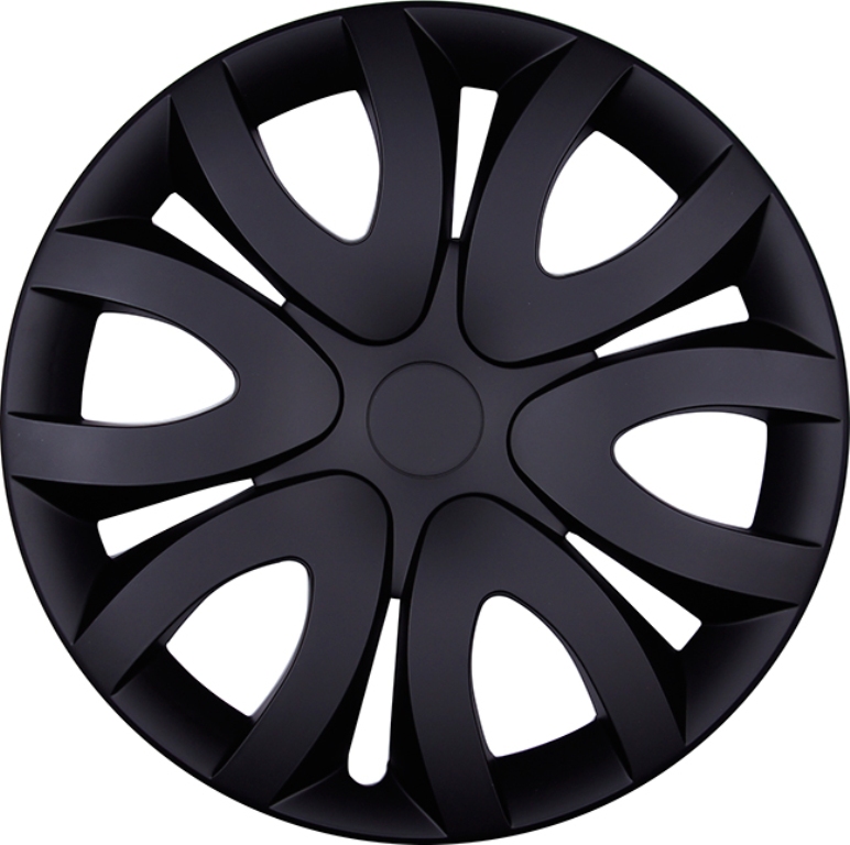 4x PREMIUM Radkappen Modell: Mika in Schwarz-Matt