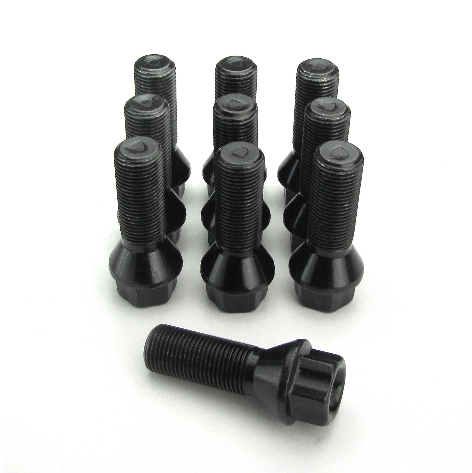 10x Radbolzen Radschrauben Spurverbreiterung Alufelgen Kegelbund M14 x 1,25 50mm