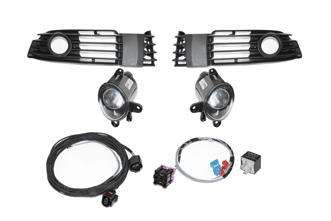 Original Kufatec Nebelscheinwerfer + Gitter + Kabelbaum SET für VW Passat 3BG B5