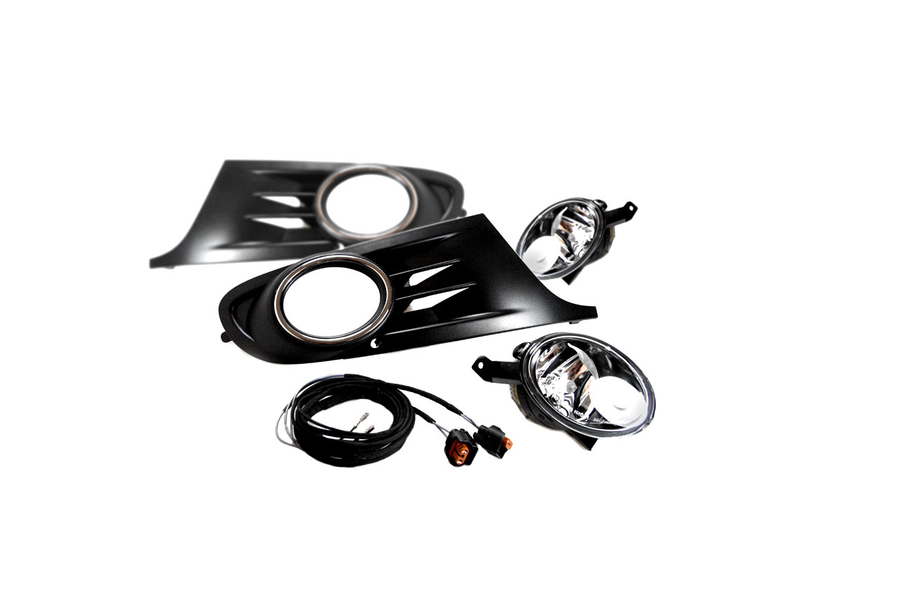 Original Kufatec Nebelscheinwerfer + Gitter + Kabelbaum SET für VW Golf 6 VI