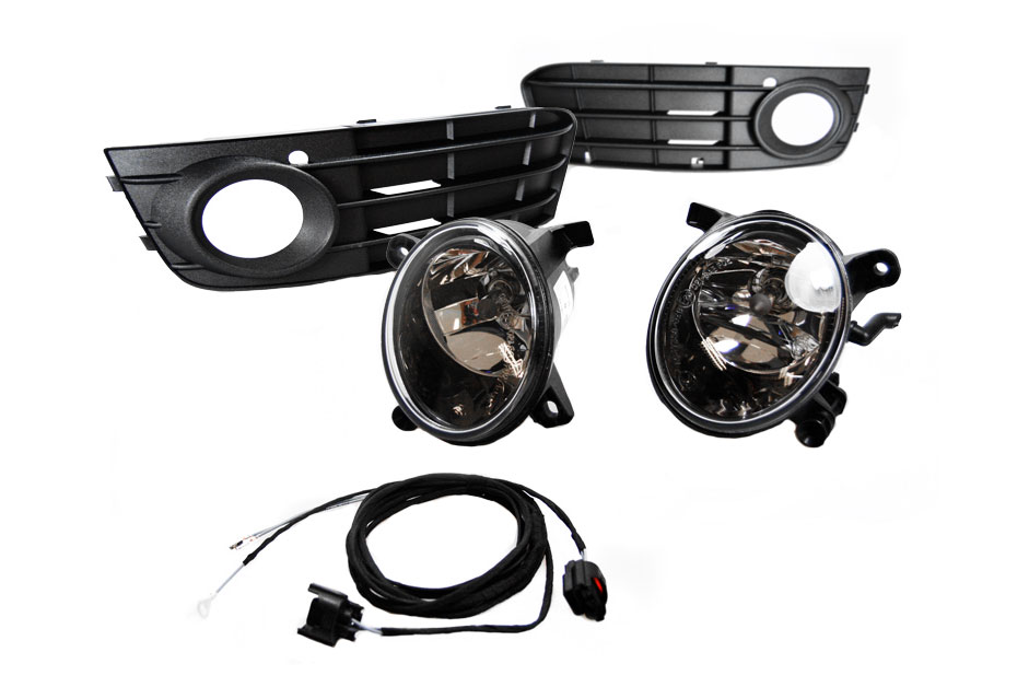 Original Kufatec Nebelscheinwerfer Gitter Kabelbaum SET für Audi A4 B8 8K Avant