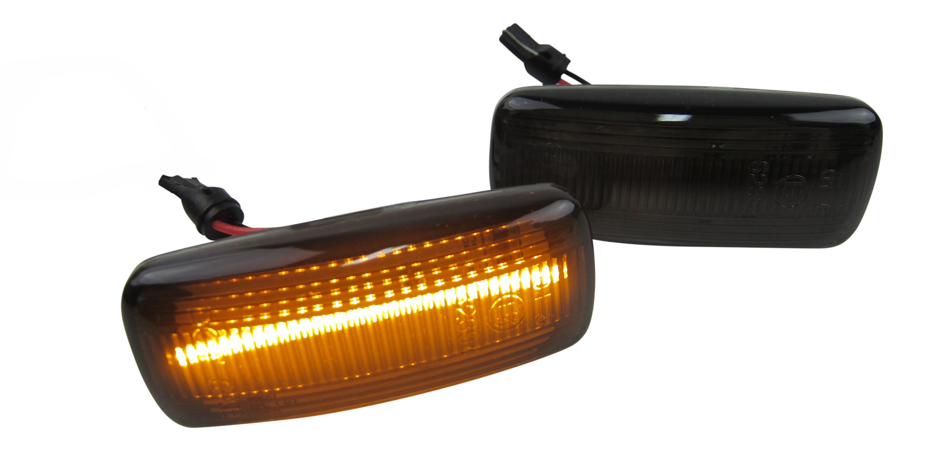 Original LIGHTBAR LED Seiten Blinker Schwarz für Audi A2 A3 8L A4 B5 A6 4B TT 8N