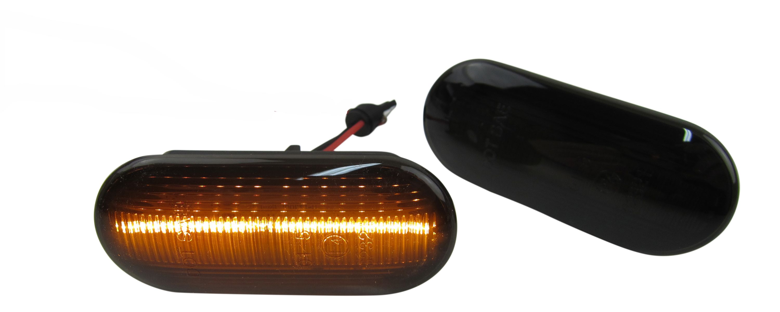 Für VW T5 Lupo Sharan 7M Amarok Fox Original LIGHTBAR LED Seiten Blinker Schwarz