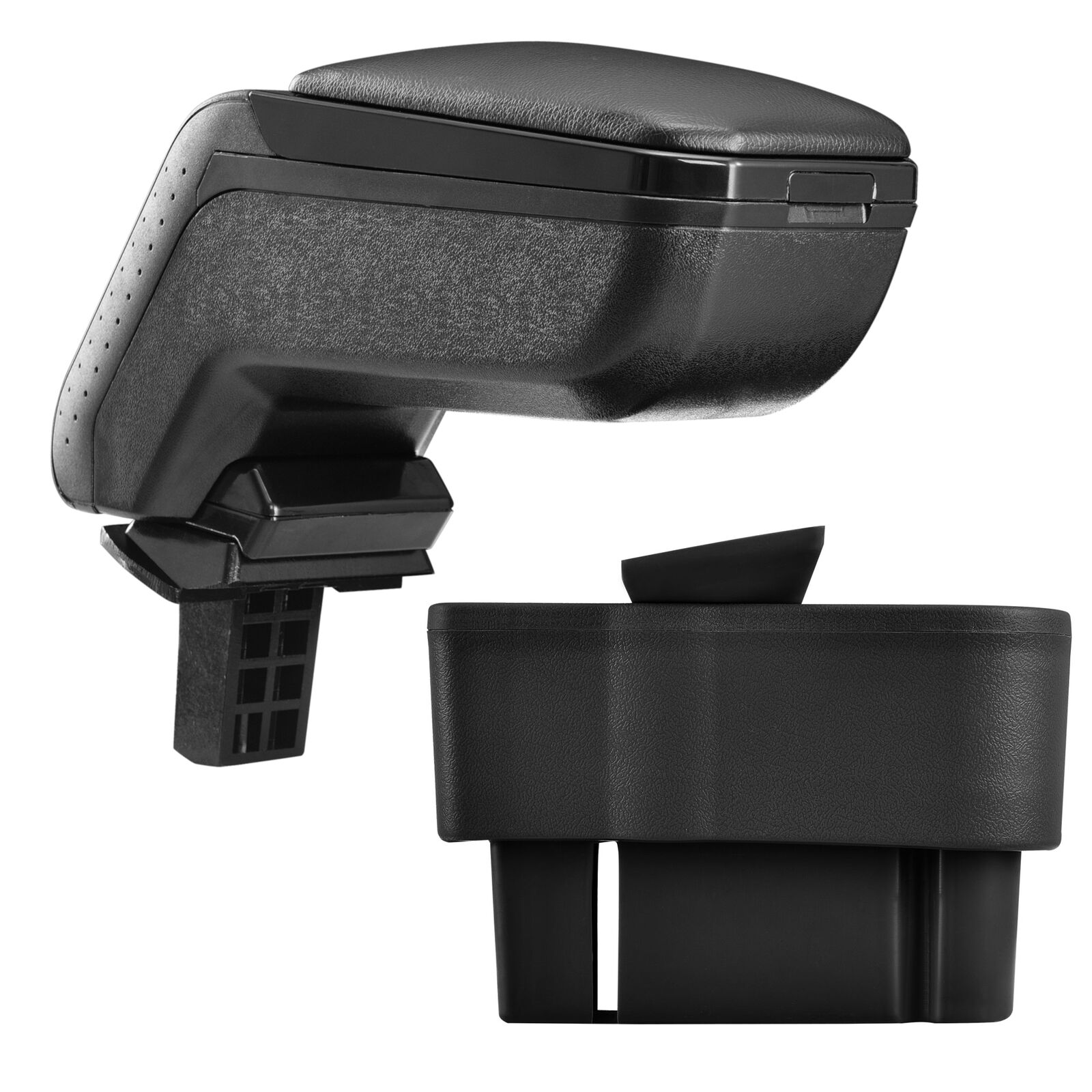  Mittelarmlehne Armlehne KOMPLETT in Leder Schwarz für Opel Corsa D 2006-