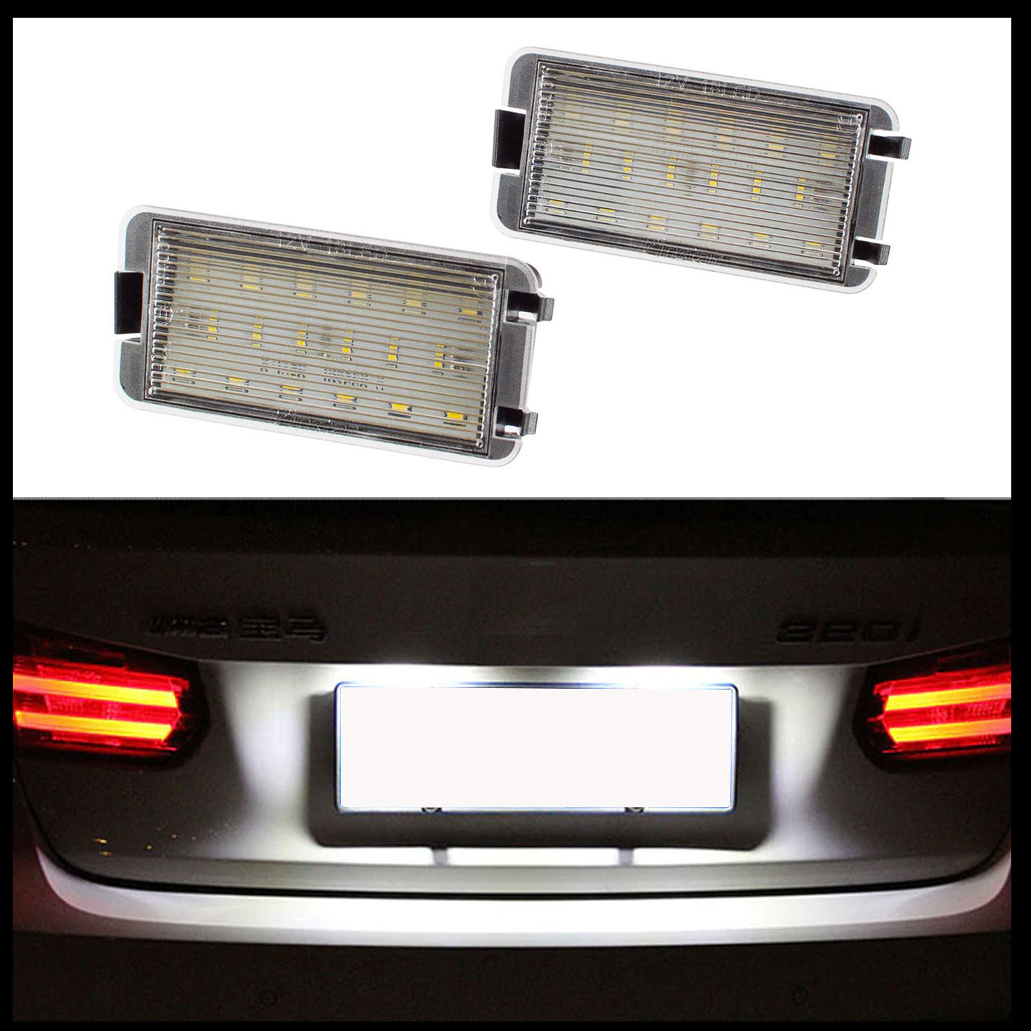 2x 18 LED PREMIUM Kennzeichenbeleuchtung für Seat Ibiza 6K 6L Leon 1M Toledo 5P