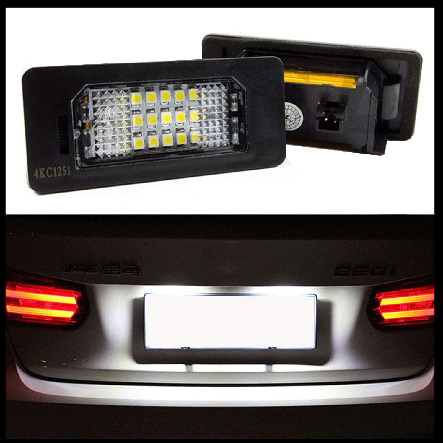 Für Seat Alhambra II / Seat Ibiza ST Kombi 2x LED PREMIUM Kennzeichenbeleuchtung