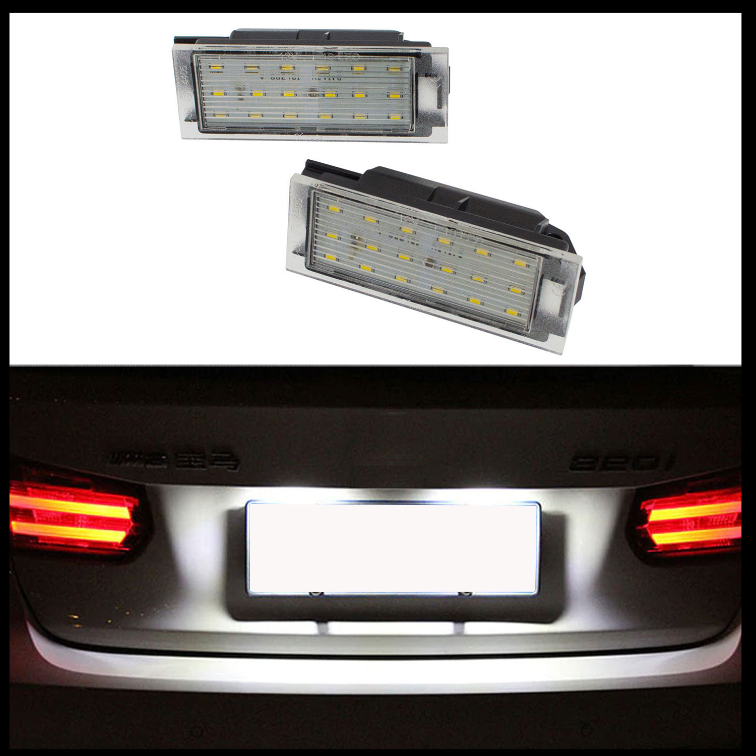 2x LED PREMIUM Kennzeichenbeleuchtung für Renault Clio III IV Kadjar Kangoo