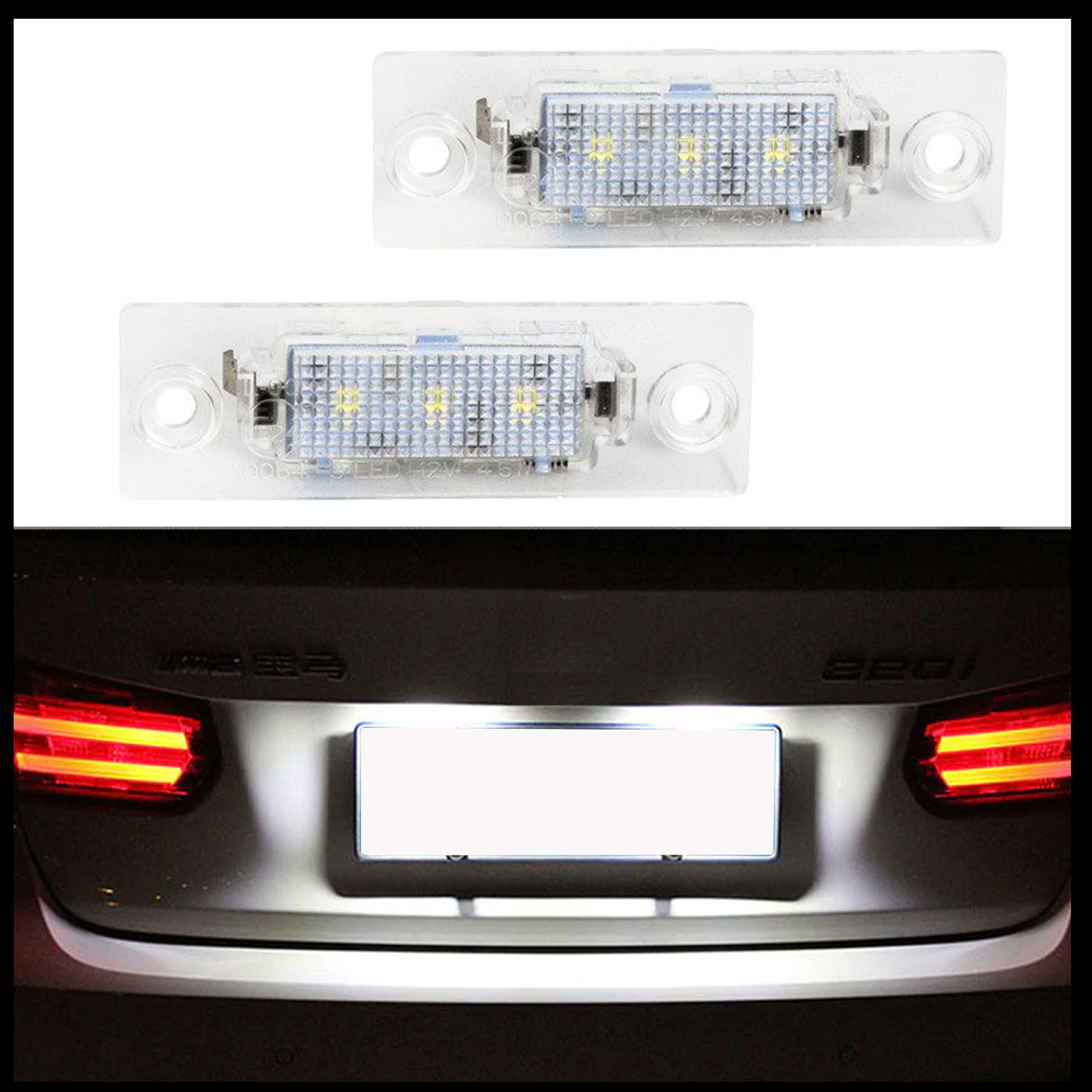 2x LED PREMIUM Kennzeichenbeleuchtung für VW T5 T6 Passat 3BG 3C B5 B6 Touran