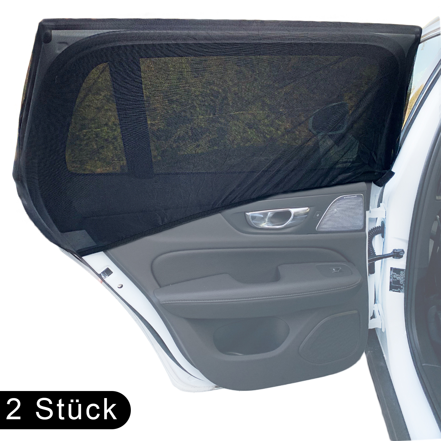 2x Universal "M" Auto Fenster Sonnenschutz Hitze Insekten Schutz Kind Baby Tiere