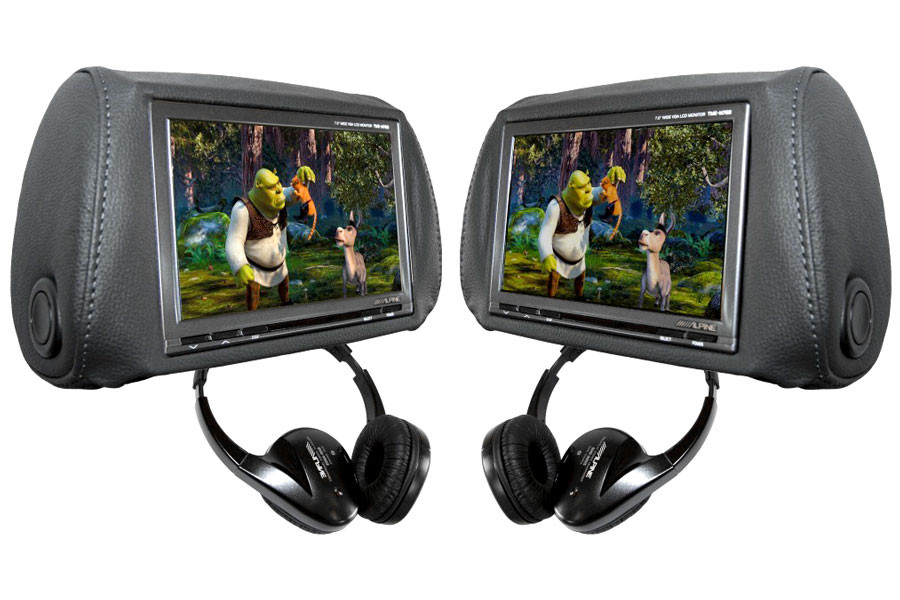 OEM Kopfstützen integrated Rear Seat Entertainment - Alpine für Audi